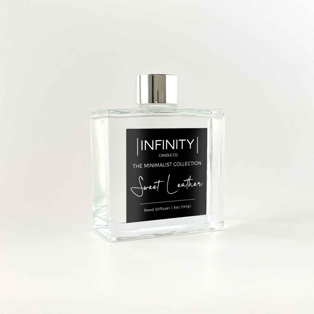 Sweet Leather Reed Diffuser - The Minimalist Collection - infinitycandlecompany
